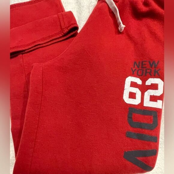 Medium 10/12 Urban Pipeline red fleece 2-pocket pull on athletic pants bottoms - Picture 3 of 12